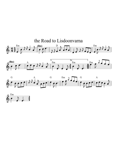 The Road To Lisdoonvarna (jigs) (#67406) sheet music preview