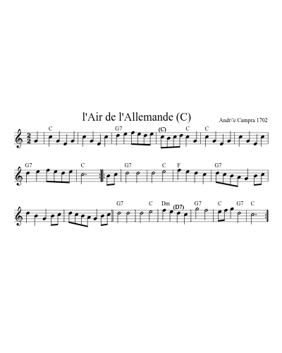l'Air de l'Allemande    (C) (Version 2)