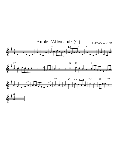 l'Air de l'Allemande    (G)