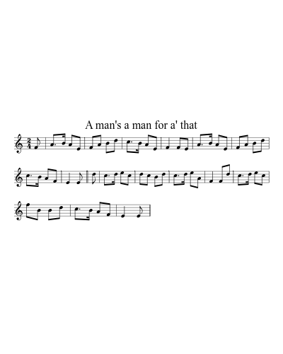 A Man's a Man for A' That (Version 9) sheet music preview