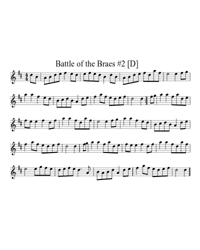 Battle of the Braes   #2  [D] (marches)