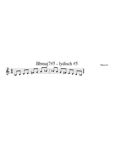 Bbmaj7#5 - lydisch #5 sheet music preview