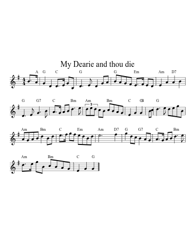 My Dearie and thou die (marches)