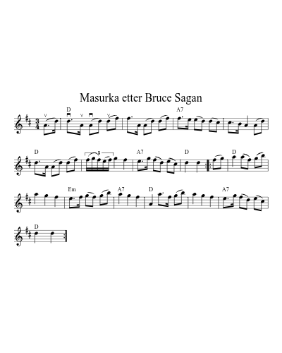 Masurka etter Bruce Sagan (Version 3)
