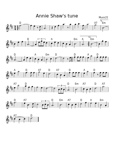 Annie Shaw's tune (New Aus)