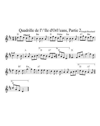 Quadrille de l'\^Ile d'Orl\'eans, Partie 2 (New Cj) preview
