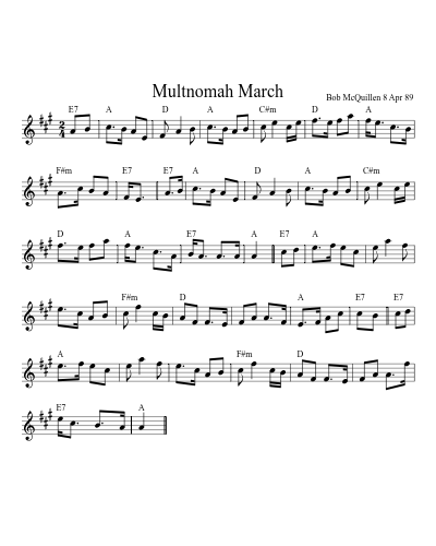 MULTNOMAH MARCH (New Cm) (#67617) preview