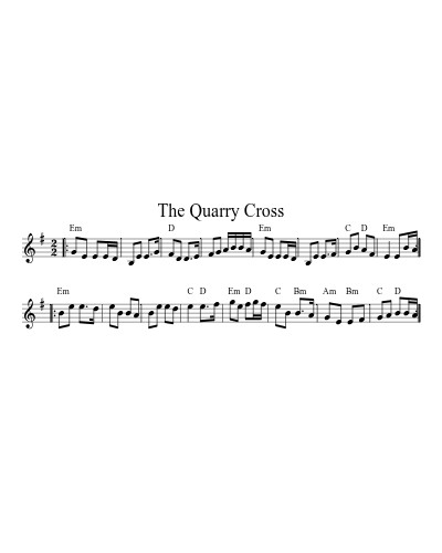 The Quarry Cross (New Cm) sheet music preview