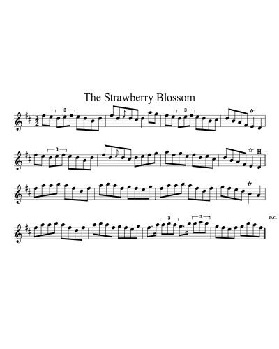 The strawberry blossom (Version 3) sheet music preview