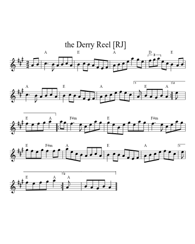 the Derry Reel   [RJ] (New Cr)