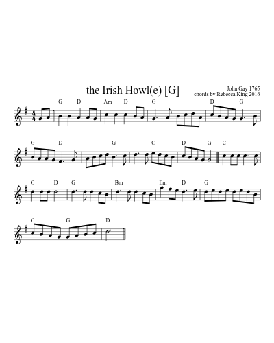 the Irish Howl(e)    [G] (New Cr)