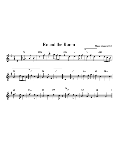 Round the Room (New Cw) sheet music preview
