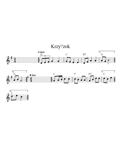 Krzy\'zok (New Polish)