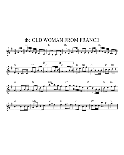 the OLD WOMAN FROM FRANCE (polkas)