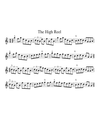 The High Reel (Reel A) (#67726) sheet music preview