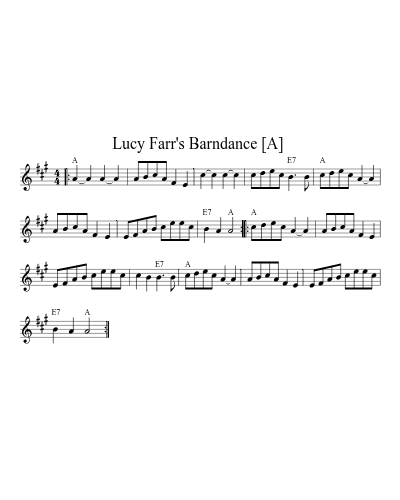 Lucy Farr's Barndance  [A] (Reel A)