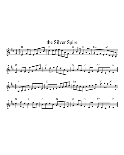The silver spire (session) sheet music preview