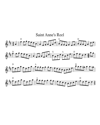 Saint Anne's Reel (session) (#67817) preview