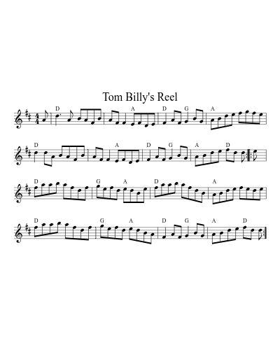 Tom Billy's Reel (session) (#67838)