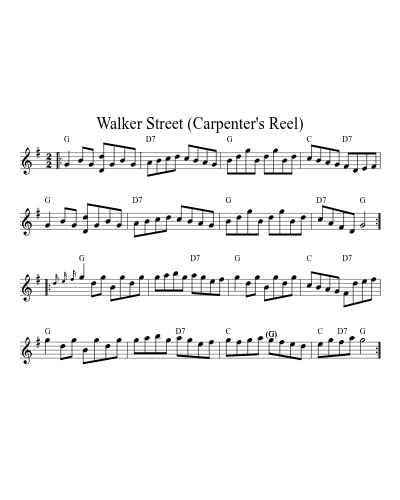 Walker Street (Carpenter's Reel) (session)