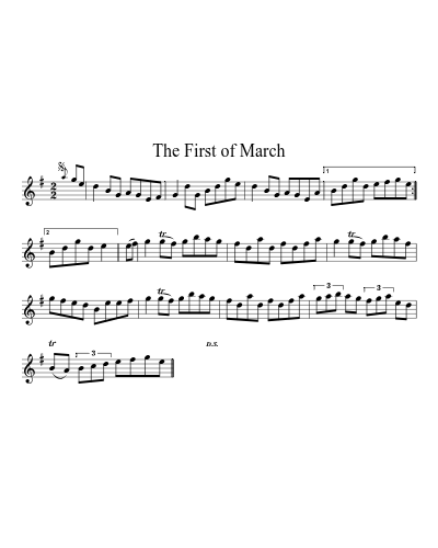 The First of March sheet music preview