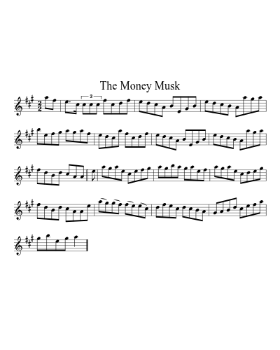 The Money Musk sheet music preview
