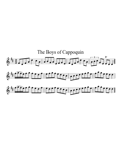 The Boys of Cappoquin sheet music preview