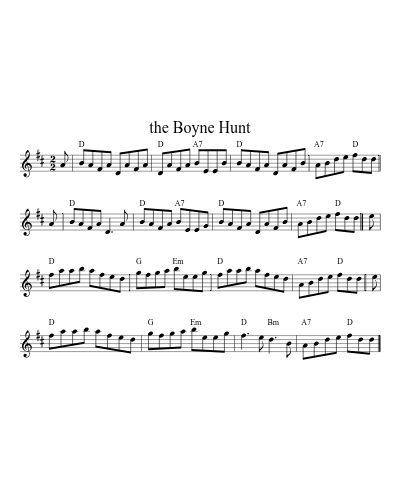 The Boyne Hunt (session) (#67932) sheet music preview