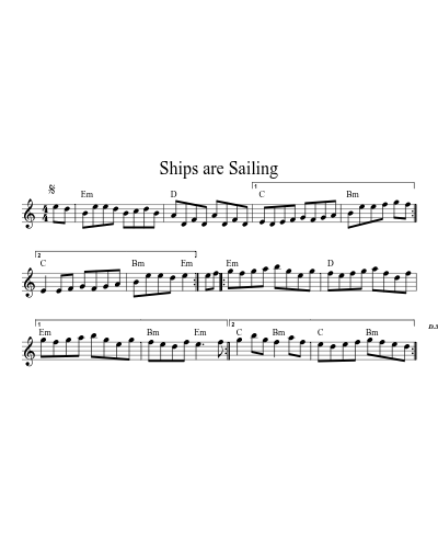 Ships Are Sailing (session) (#67938) sheet music preview