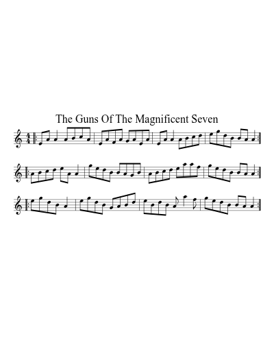 The Guns Of The Magnificent Seven sheet music preview