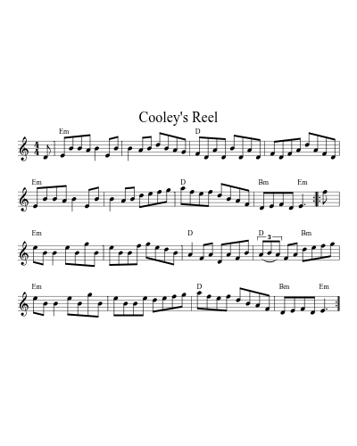 Cooley's reel (session0) sheet music preview