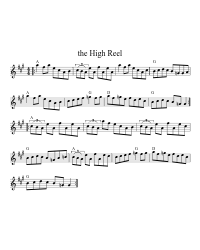 The High Reel (session0) sheet music preview