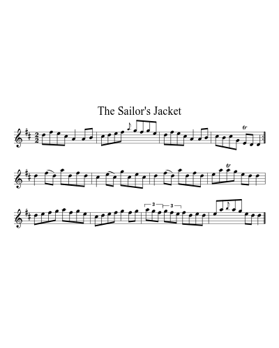 The Sailor's Jacket sheet music preview