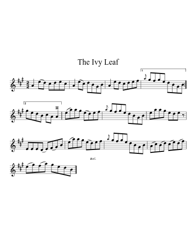 The ivy leaf (Version 2) sheet music preview
