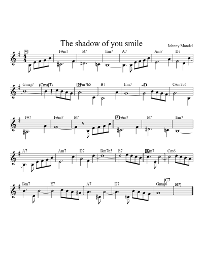 The shadow of you smile