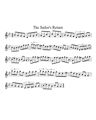 The sailor's return (Version 2) sheet music preview