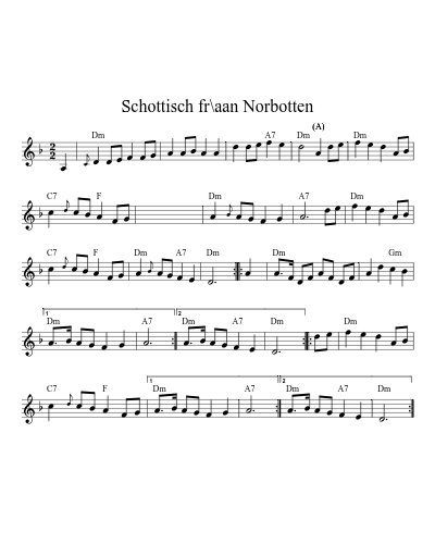 Schottisch fr\aan Norbotten (Shottish Dm) (#68069) sheet music preview