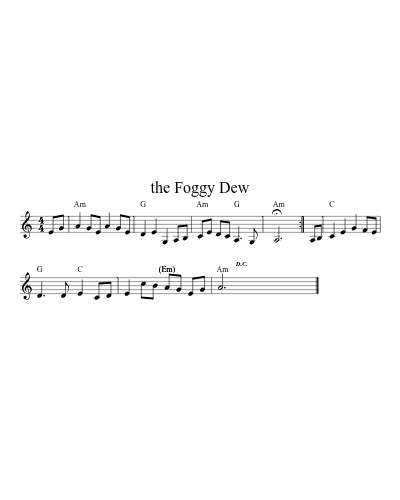 The Foggy Dew (song) preview
