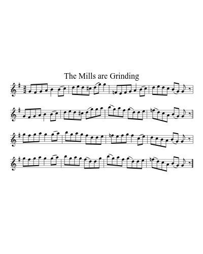 The mills are grinding (Version 2) sheet music preview