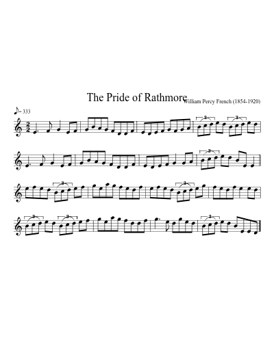 The Pride of Rathmore (song) sheet music preview