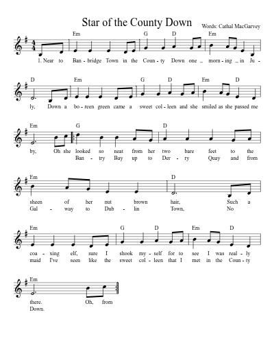 Star of the County Down (song)