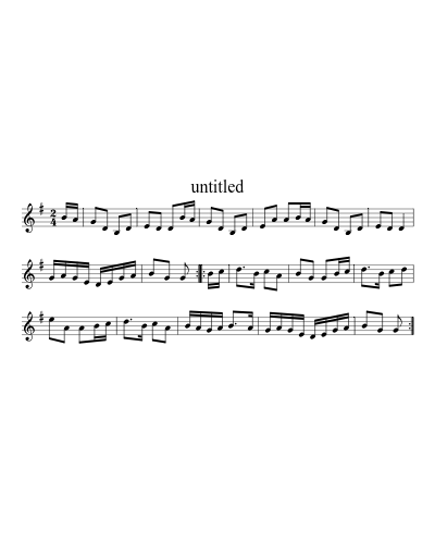 Untitled (song) sheet music preview