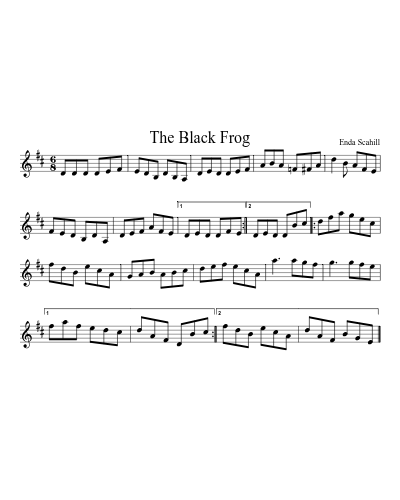 The Black Frog sheet music preview