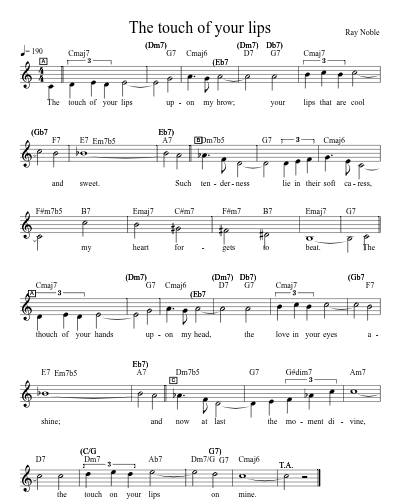 The touch of your lips preview