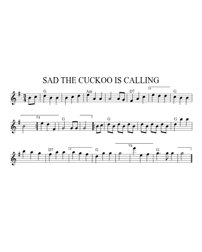 SAD THE CUCKOO IS CALLING (waltzes)