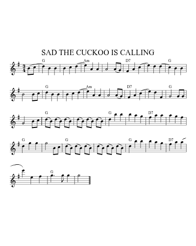 SAD THE CUCKOO IS CALLING (waltzes) (#68133)