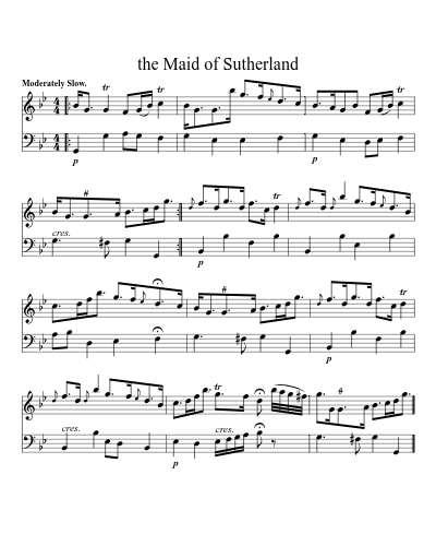 the Maid of Sutherland (waltzes) sheet music preview