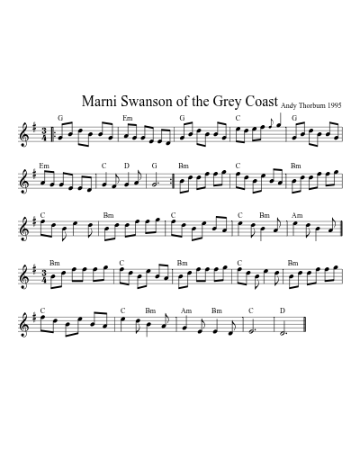 Marni Swanson of the Grey Coast (waltzes)