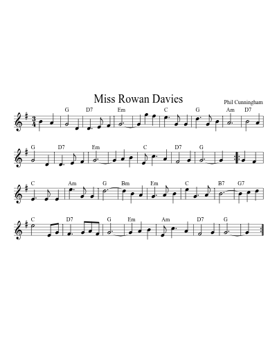 Miss Rowan Davies (waltzes)