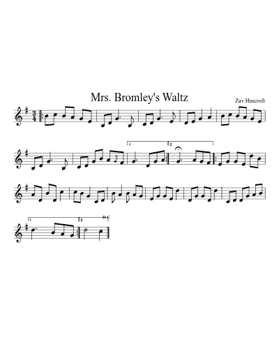 Mrs. Bromley's Waltz (waltzes) preview